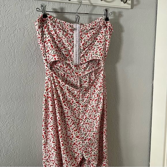 Flynn Skye Parker Cherry Print Strapless Jumpsuit - Picture 6 of 10
